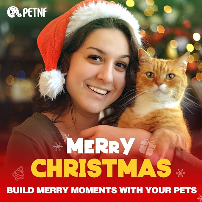 Heated Cat House, PETNF Waterproof Cat House for Indoor Outdoor Cats in Winter, Heated Cat Bed for Outside Feral Cats with Heated Pad, Weatherproof Insulated Kitty House Outdoor Shelter